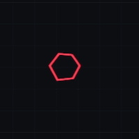 Void Colossus — red wireframe hexagon
